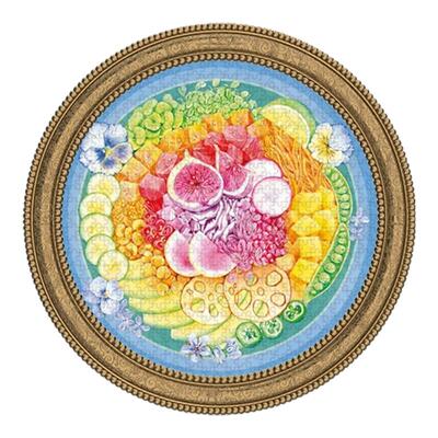 睿思Ravensburger彩色圆形拼图礼物装饰500片进口成人玩具德国