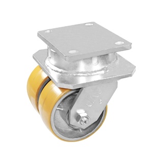 载重4.5吨铁芯聚氨酯重型脚轮 批发双轮刹车脚轮 重型脚轮