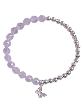 足银上岸转运珠紫水晶原创手串
