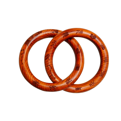 天然雷击木老枣木乾坤圈手把件