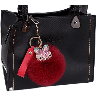 包包挂件钥匙扣凝天裘缘狐狸毛球