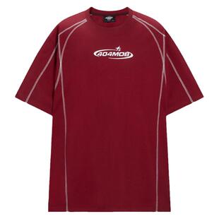 404MOB美式重磅明线设计短袖T恤男夏季UPF50+冰感防晒速干运动服