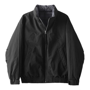 LUUD 都市通勤风格纹衬里拼接立领羽绒服保暖鸭绒休闲外套男冬季