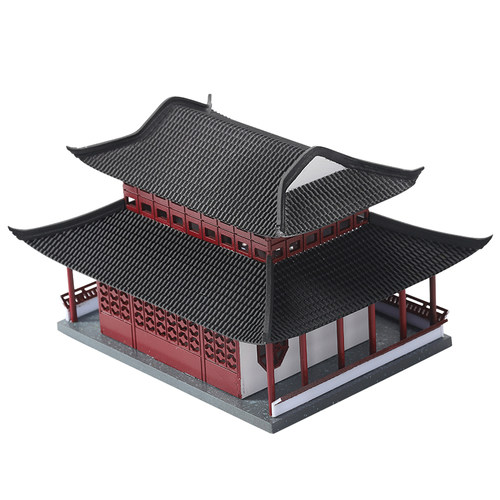 中式仿古建筑模型苏州园林场景沙盘摆件结构装饰玩具江浙风格房子