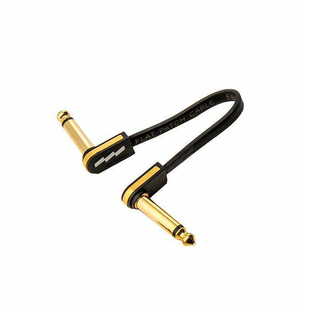 EBS扁头PG短线HP效果器连接线镀金10cm屏蔽降噪PCF吉他贝斯单块线