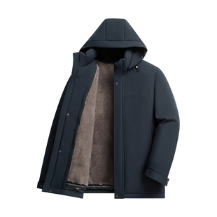 杉杉三合一羽绒服男士2025冬季新款连帽可拆内胆鸭绒保暖商务外套