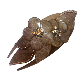 韩国水钻盘发饰品韩版大号鸭嘴夹花朵鱼嘴夹发夹抓夹妈妈发卡头饰