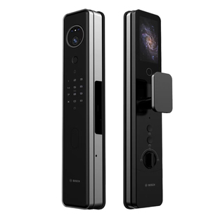 博世智能锁FU5 Plus猫眼视频监控3D人脸识别智能电子锁指纹密码锁