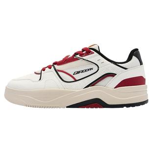 乔丹新款红色运动板鞋潮流滑板鞋冬季男本命年皮面增高休闲鞋新年