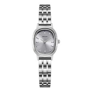 椭圆形高级感手表女款学生小众ins风小巧精致钢带款石英微型女表