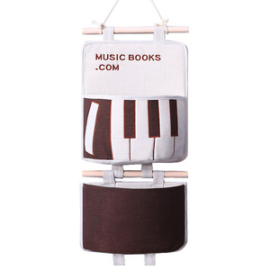 简欧文艺墙挂式布艺收纳挂袋门后床头墙上壁挂杂物储物袋加大容量