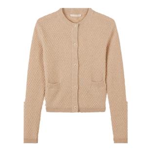 GOBI戈壁秋冬简约纯色百搭休闲羊绒衫女士纽扣针织开衫WK0917