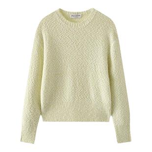 Marc O'Polo/MOP 春季新款时尚花纱圆领羊毛混纺长袖套头针织衫女