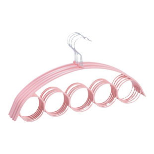 简约5环围巾架北欧风格塑料衣架衣柜收纳架丝巾领带圆圈创意衣架