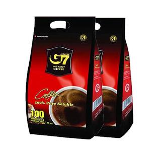 【自营】中原G7美式速溶黑咖啡粉纯咖啡苦咖啡健身提神200g*2袋