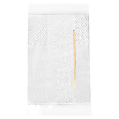 外卖独立包装商用二合一纸巾牙签