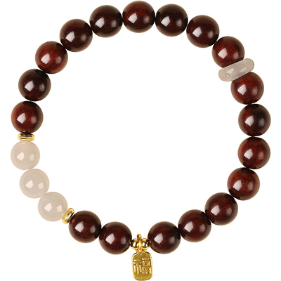 小叶紫檀手串男款和田玉手链女