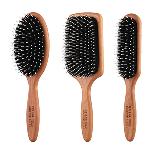 Keller Bursten猪鬃气垫梳子女专用蓬松按摩护发均衡发油生日礼物