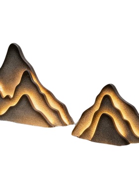 高级感仿真发光石头氛围装饰造景摆件室内景观玻璃钢假山落地道具