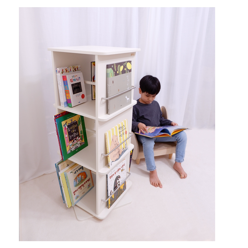 儿童实木绘本架可比熊旋转书架