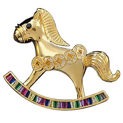 《马上富贵》寓意胸针