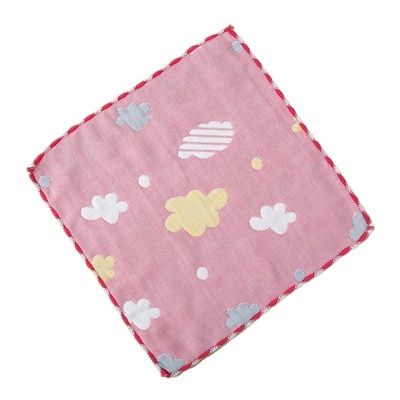 幼儿园方巾纯棉纱布绣姓名小毛巾