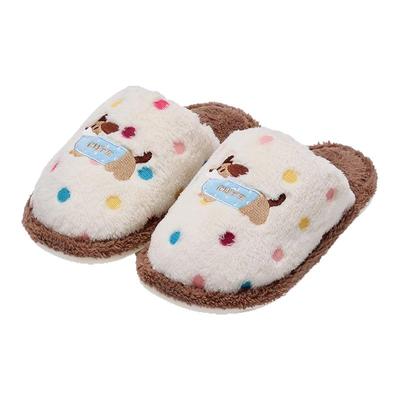 名创优品毛绒包头腊肠狗棉拖鞋冬