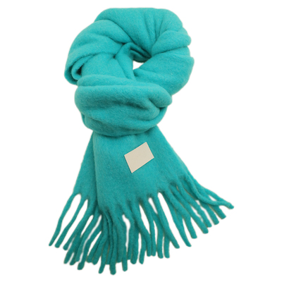 韩系氛围感秋冬季绿色围巾女保暖