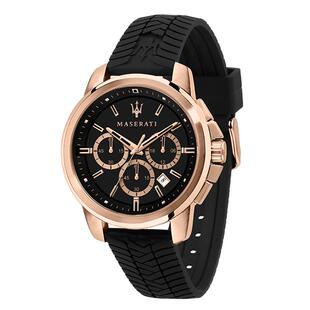 玛莎拉蒂手表男运动轻奢黑金腕表成功系列石英名表时尚节日礼物