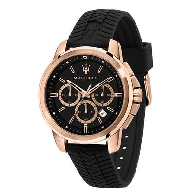 玛莎拉蒂运动黑金腕表礼物送男士