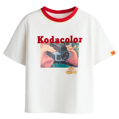 【柯达】HM女装T恤2026夏季新款时尚潮流气质印花图案T恤1344410