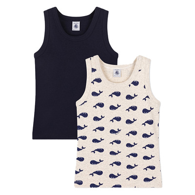 petitbateau纯棉春夏法国背心