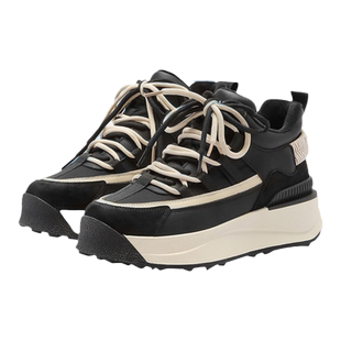 星期六厚底高帮休闲鞋女秋冬新款松糕底板鞋小众增高老爹鞋