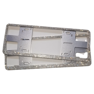 水晶钻车牌边框镶钻新能源绿牌照架水钻车牌框架带钻石保护框架套