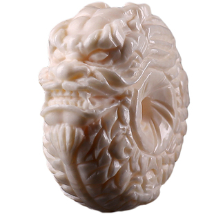 冰料猛犸象牙雕龙面包圈平安扣挂坠吊坠星月金刚菩提DIY配饰配件