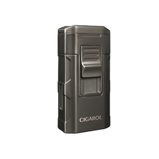 四合一多功能雪茄打火机打孔器一体雪茄托双直冲防烫叉礼盒包装