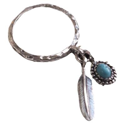 纯银老鹰天然宝石个性小众风戒指