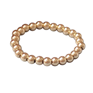 不褪色14K包金施家珍珠戒指女叠戴基础简约金珠关节戒指环百搭