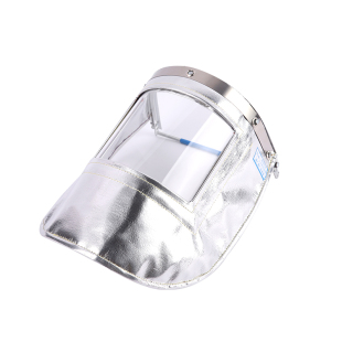 包邮铝箔耐高温1000度防火隔热面罩消防冶炼钢铝厂炉前工防护面具