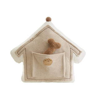 沙发抱枕客厅可爱小房子抱枕套靠枕儿童棕色新款床头高级拆洗靠垫