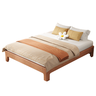 全实木床榻榻米1米8双人床主卧加宽加厚家用可定制租房单人床矮床