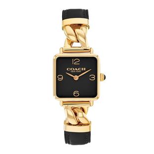 【自营】COACH/蔻驰手表女CASS系列小方糖皮穿链方盘女表14504356