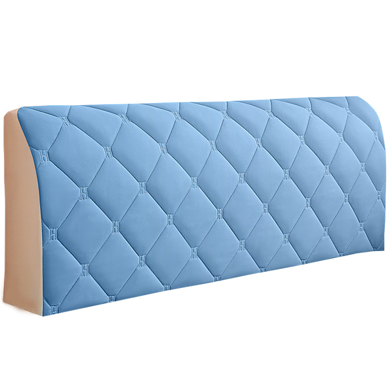 床头套罩新款全包夹棉加厚防撞实木床头罩欧式靠垫软包靠背防尘套