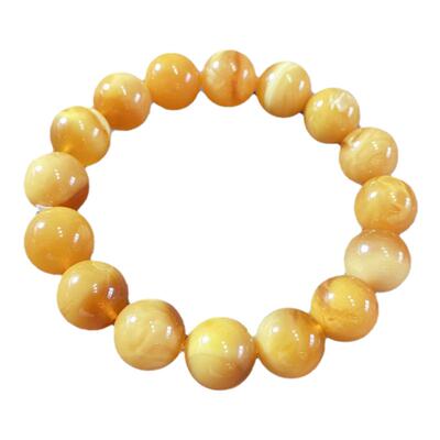 俄料蜜蜡糖蜜圆珠款手链男女款