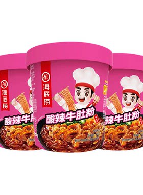 海底捞酸辣牛肚粉160g*3盒酸辣粉