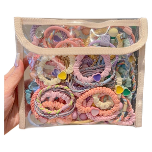 彩色儿童发圈女2026新款小女孩扎头发绳高弹力耐用橡皮筋发饰头绳