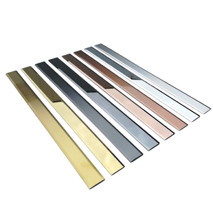 不锈钢包边一字平板装饰收边条背景墙边框嵌缝U型槽压条金属自粘