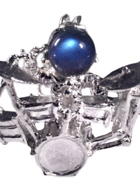 太空人镶嵌宝石师尧纯银男士