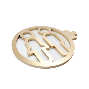 创意洗手间标识牌男女卫生间指示牌厕所WC提示牌门牌定制亚克力牌