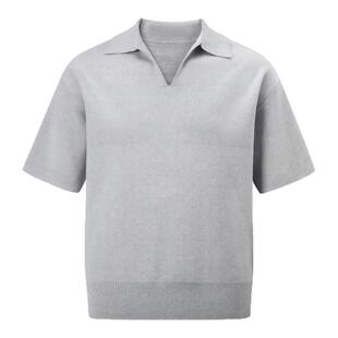 EchoForge天丝羊毛混纺老钱风高智感polo针织短袖T恤New Money